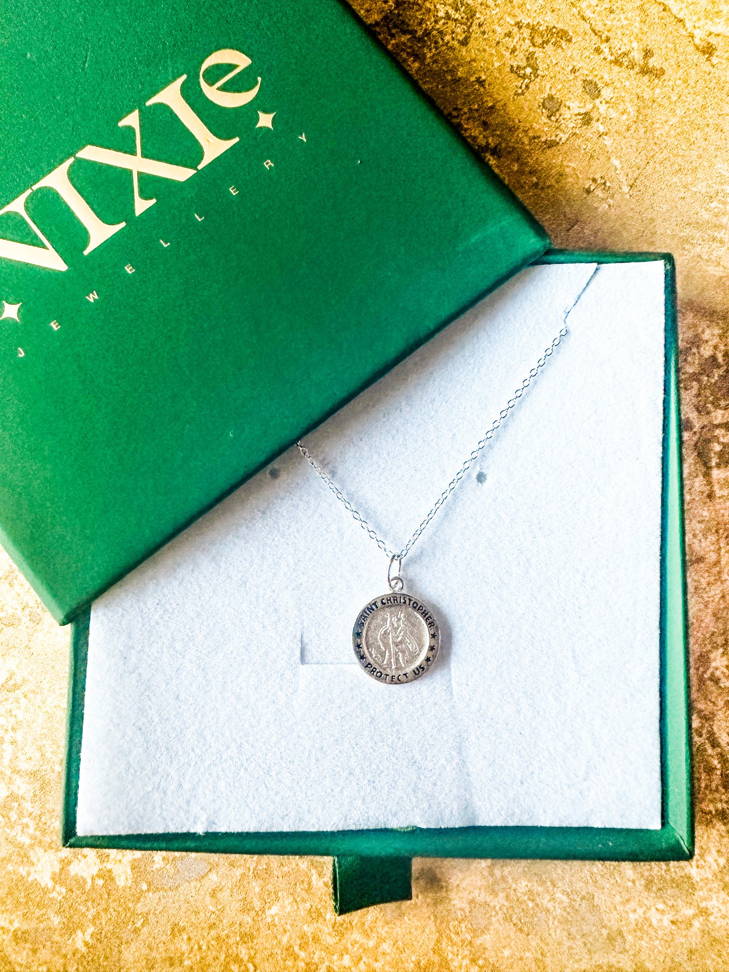 St Christopher Protection Sterling Silver 18" Necklace | Unisex Protection Talisman Necklace