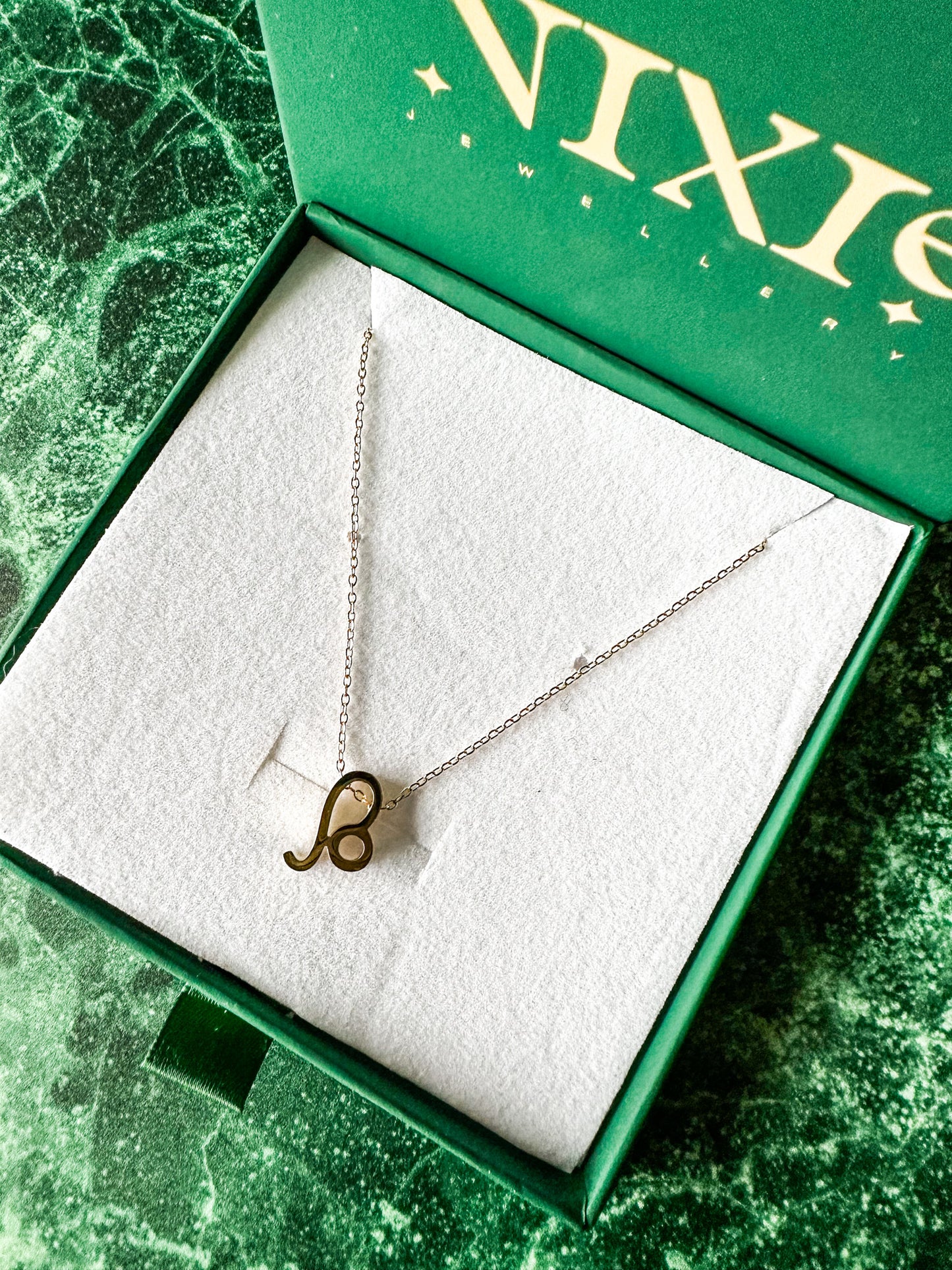 Leo Gold Plated Sterling Silver 16" Necklace | July + August Zodiac Birth Sign