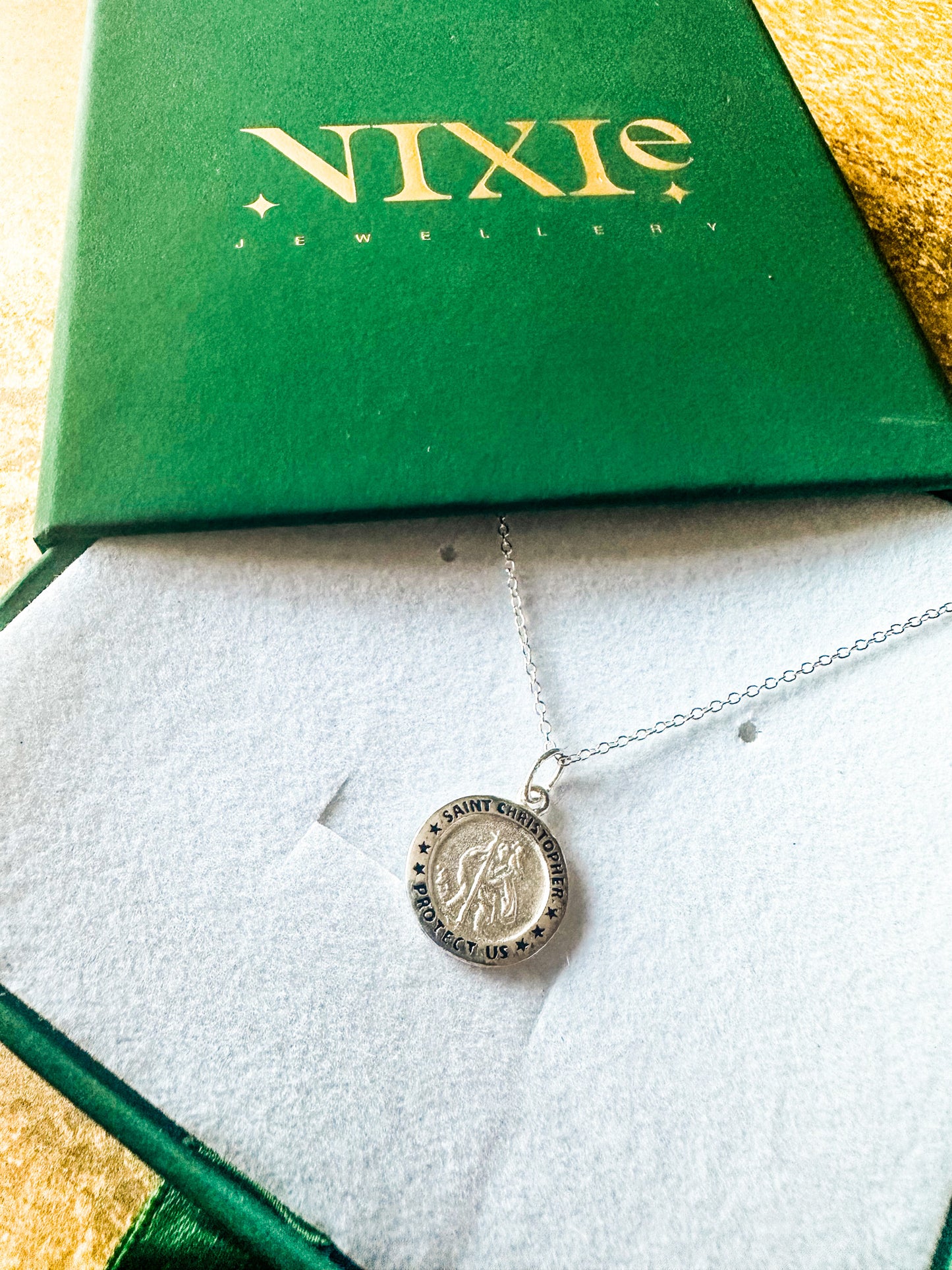 St Christopher Protection Sterling Silver 18" Necklace | Unisex Protection Talisman Necklace