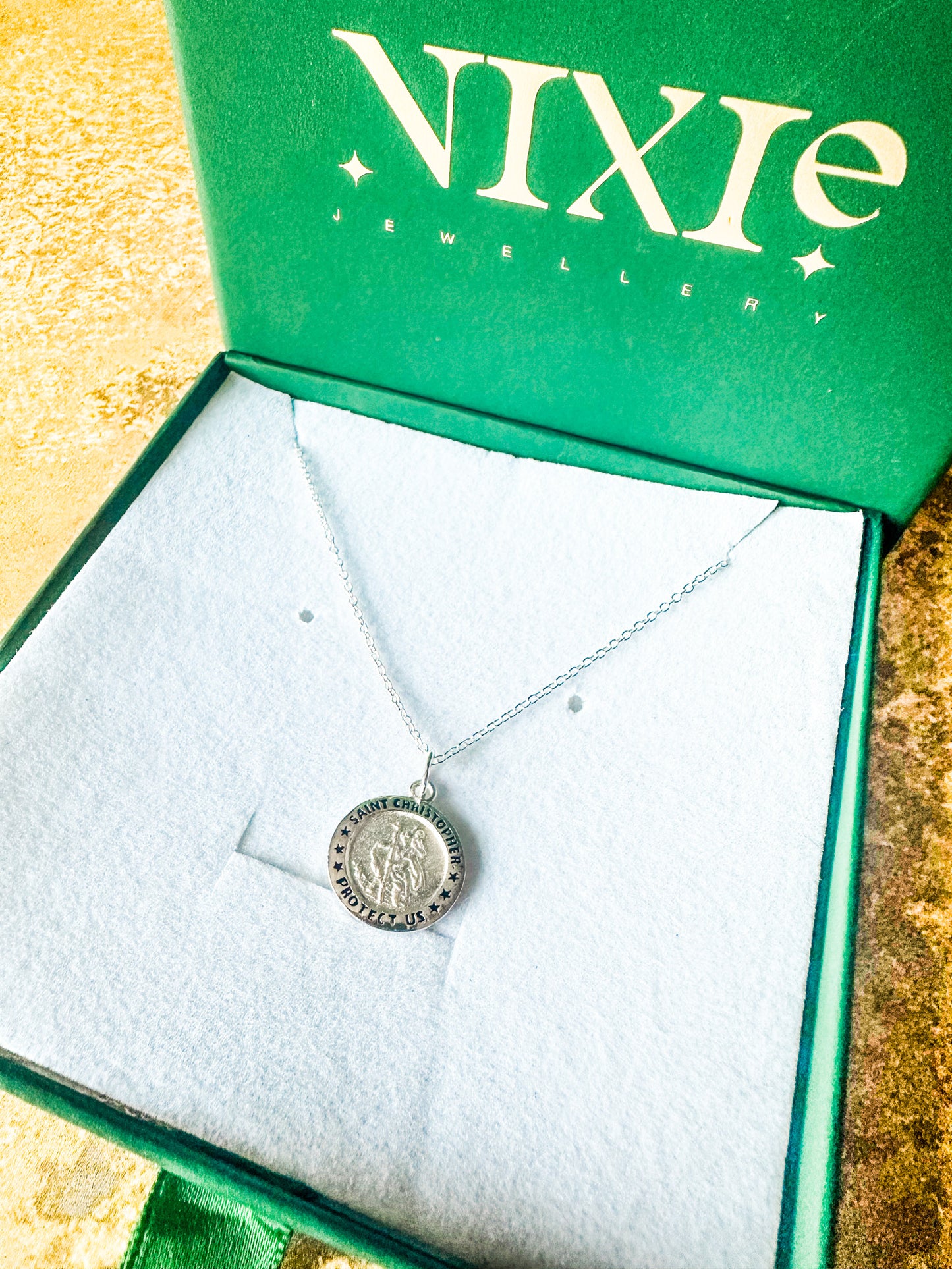 St Christopher Protection Sterling Silver 18" Necklace | Unisex Protection Talisman Necklace