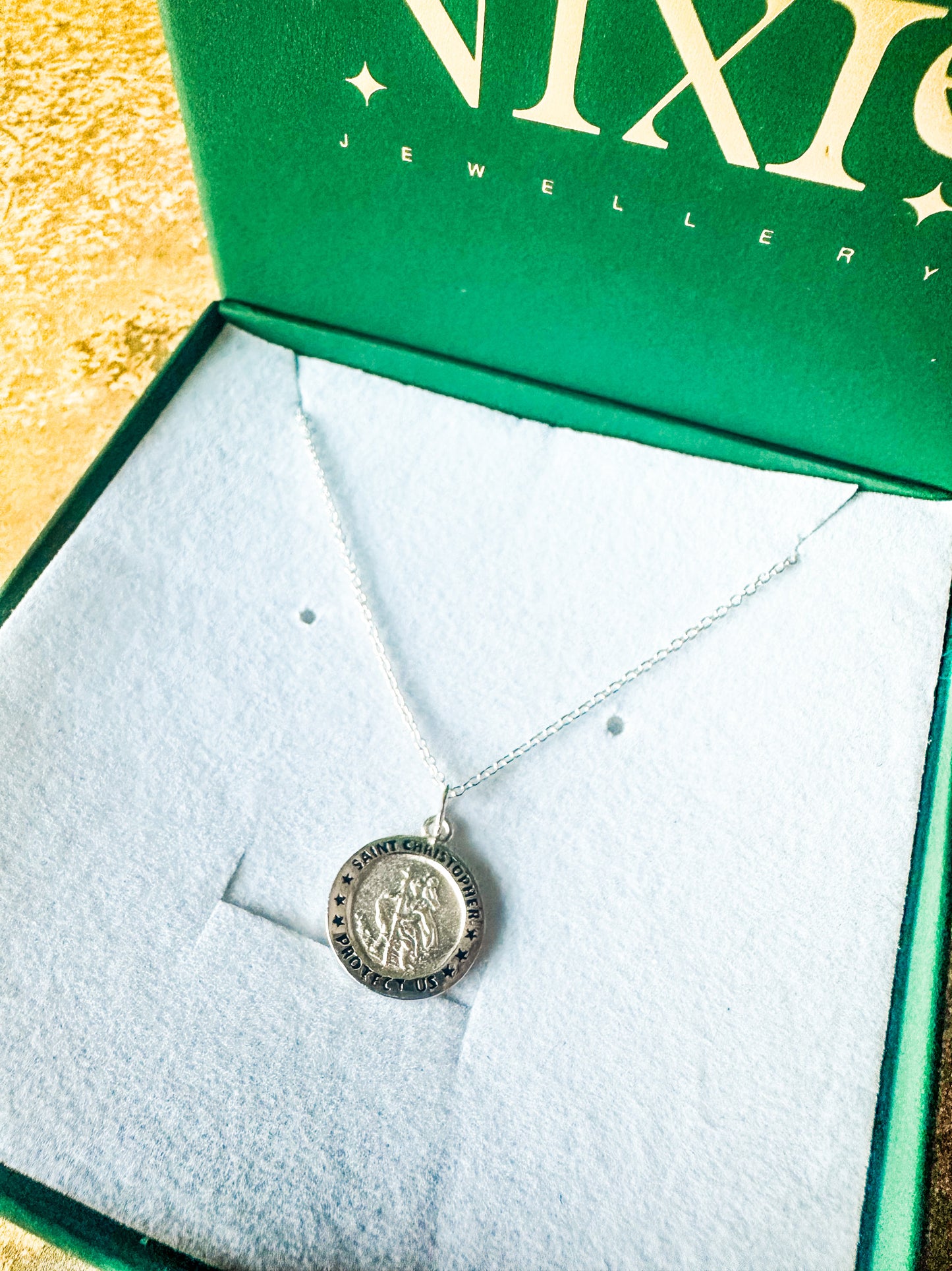 St Christopher Protection Sterling Silver 18" Necklace | Unisex Protection Talisman Necklace