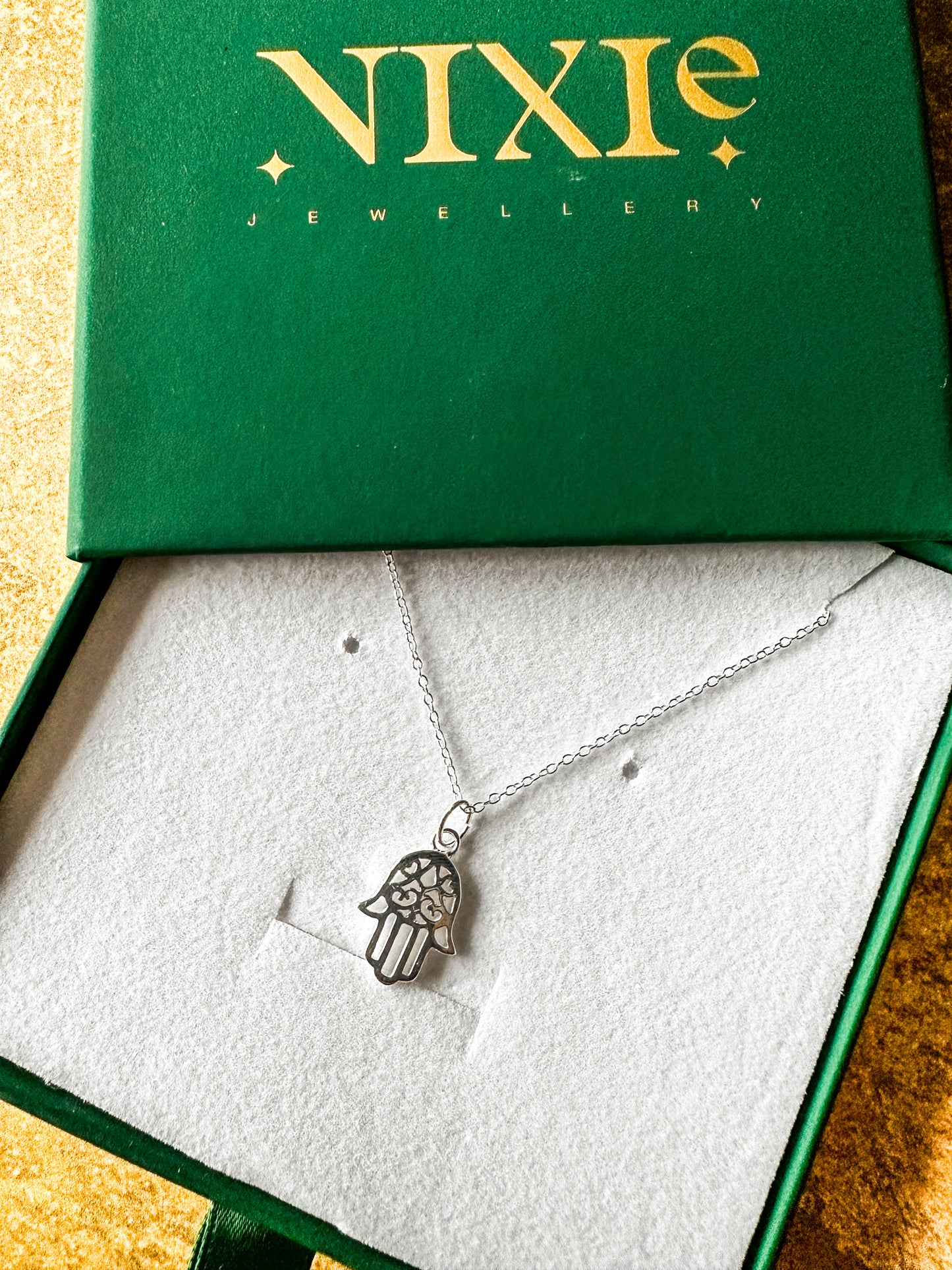 Hamsa Hand Sterling Silver 18" Necklace | Delicate Style Necklace