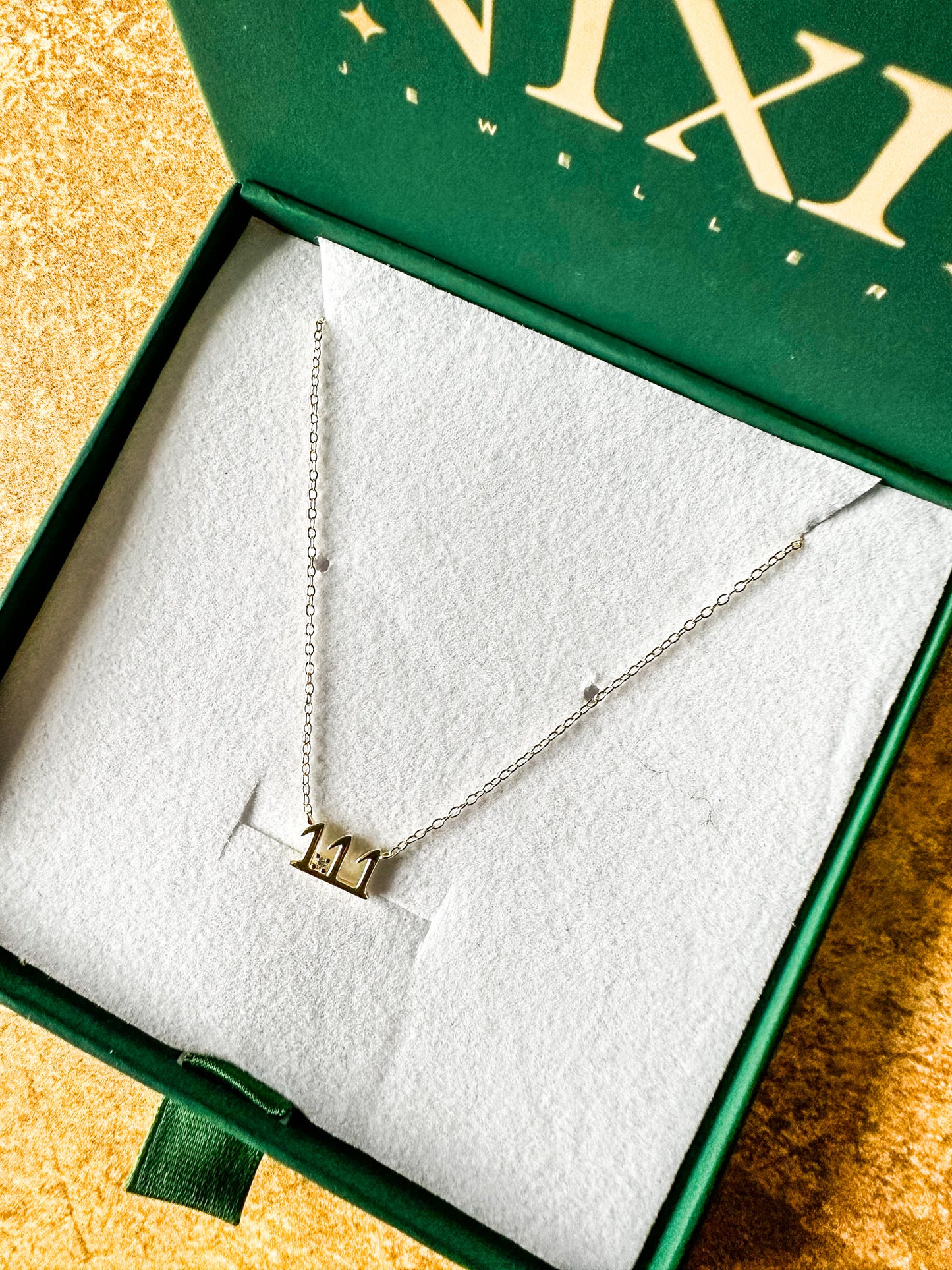 111 Manifestation 18ct Gold Plated Sterling Silver 16” Necklace | Delicate Style Necklace