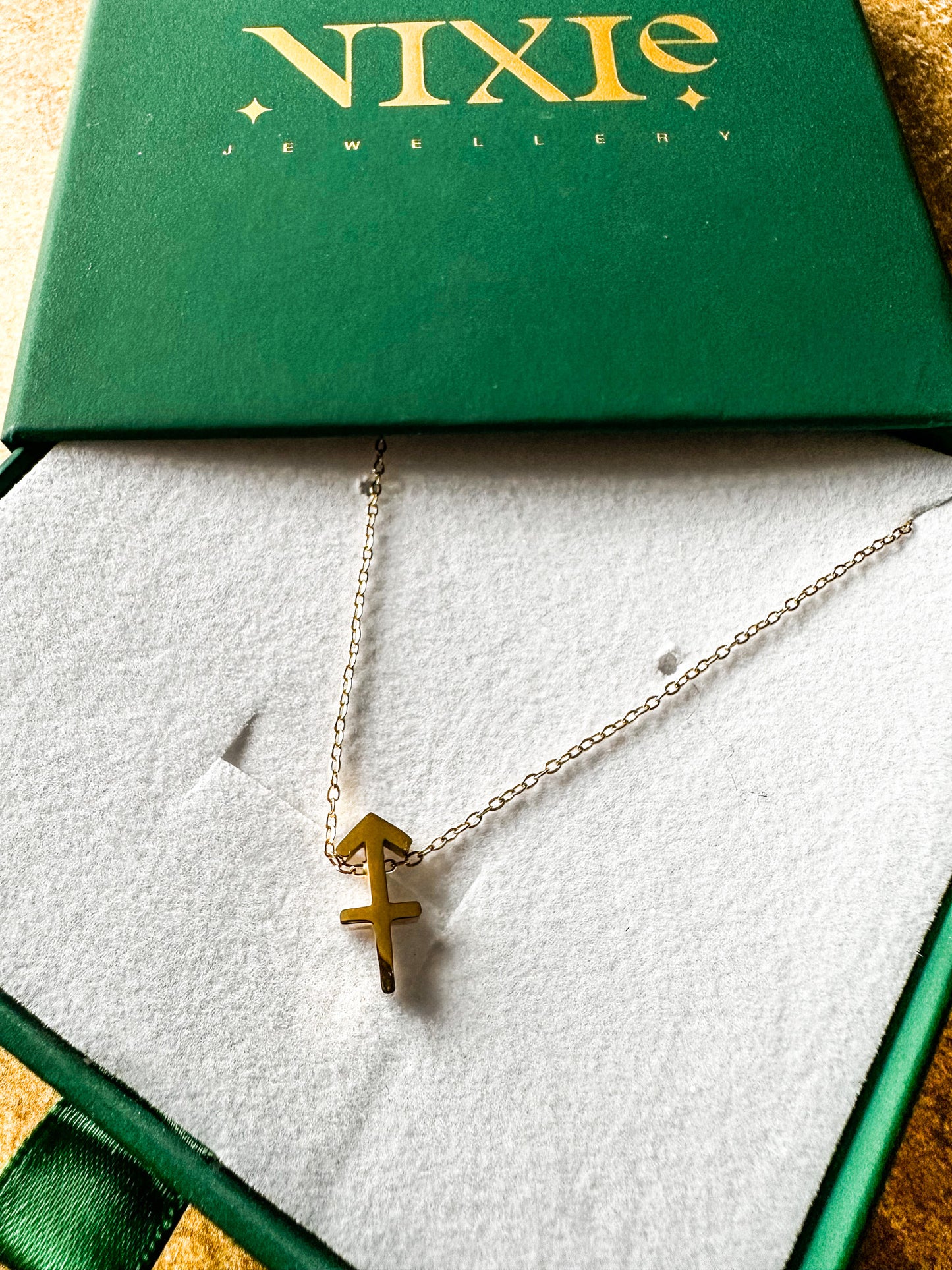 Sagittarius Gold Plated Sterling Silver 16" Necklace | November + December Zodiac Birth Sign