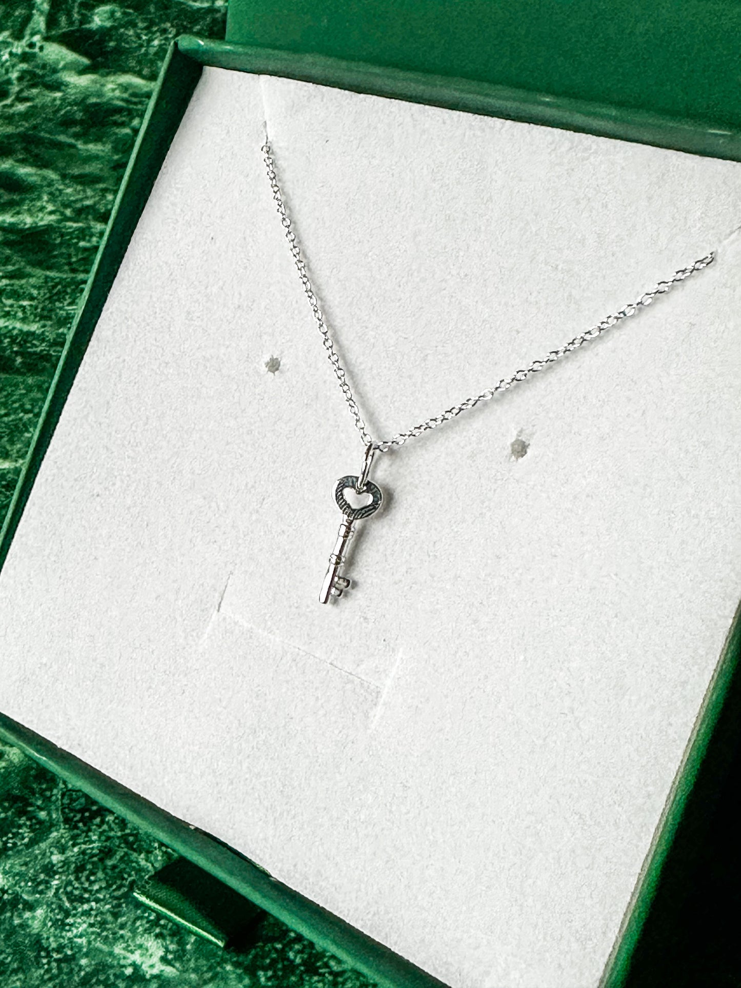 Love Key Sterling Silver 18" Necklace | Delicate Style Necklace