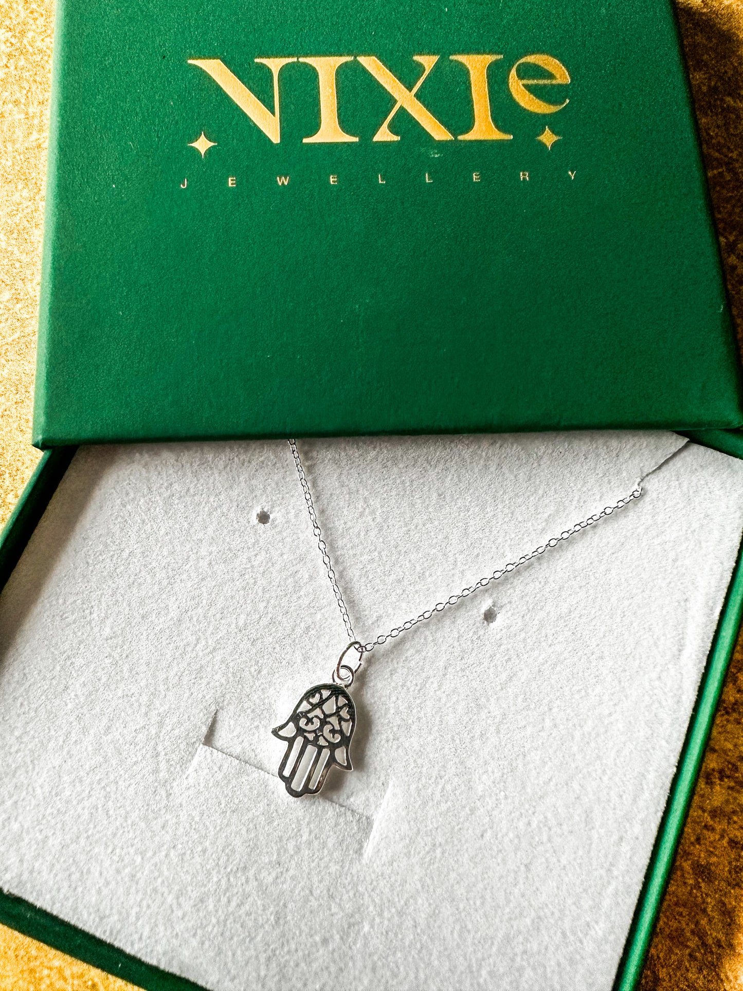 Hamsa Hand Sterling Silver 18" Necklace | Delicate Style Necklace