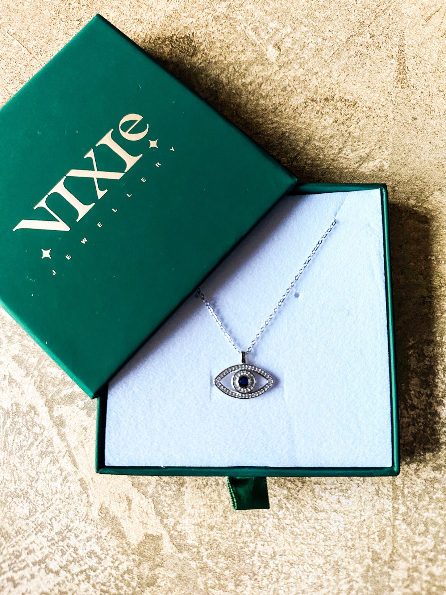 Evil Eye Protection Sterling Silver 18” Necklace | Medium Necklace