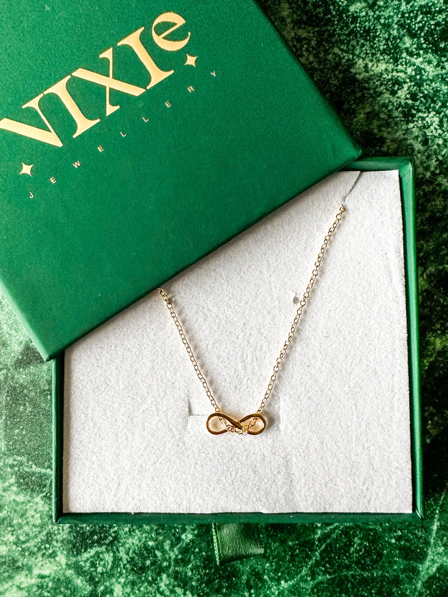 Infinity Loop Gold Plated Sterling Silver 18" Necklace | Delicate Style Necklace